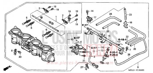 CORPS DE PAPILLON CBR1000RR4 de 2004
